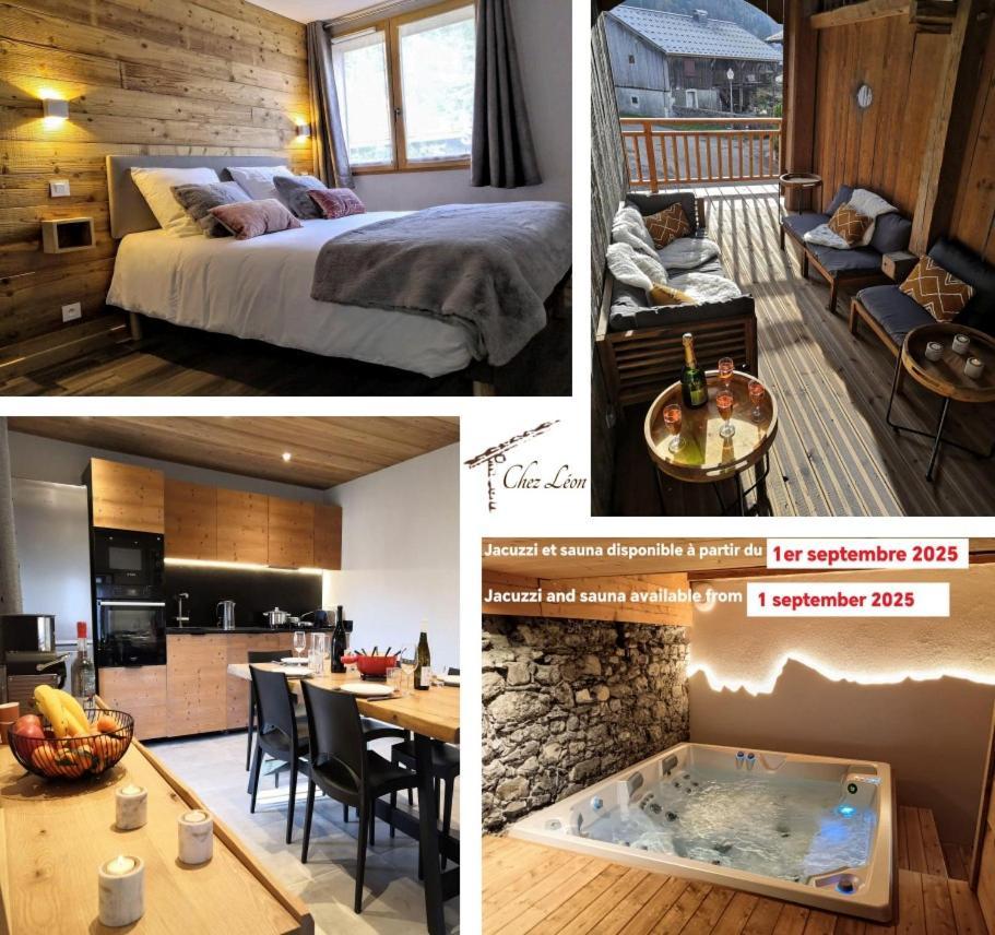 Chez Leon, Jacuzzi Et Sauna Des Le 1Er Septembre 2025 Samoëns Dış mekan fotoğraf